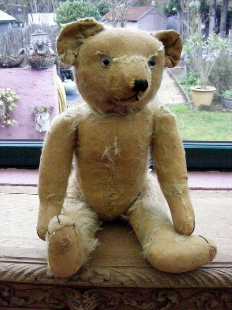 Ours ancien en mohair des années 50 fabrication française de 40 cm
