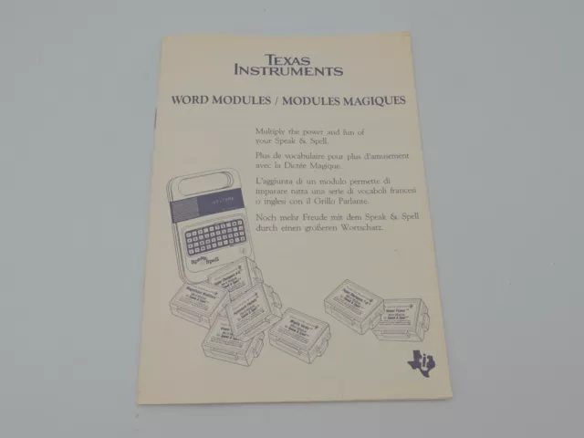 Dictée Magique MIDISPEAK V2 Texas Instruments - Audiofanzine