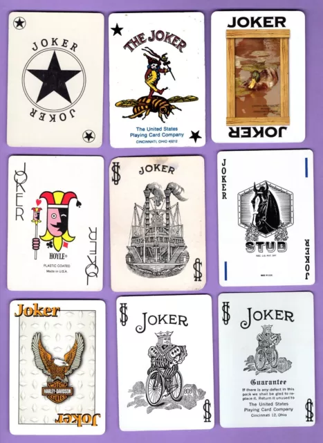 Single Swap Playing Cards WIDE JOKERS #2 HORSE RIVERBOAT JESTER BICYCLE VINTAGE?