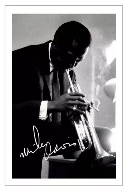 MILES DAVIS Signed Autograph PHOTO Gift Signature Print Music BIRTH OF THE COOL