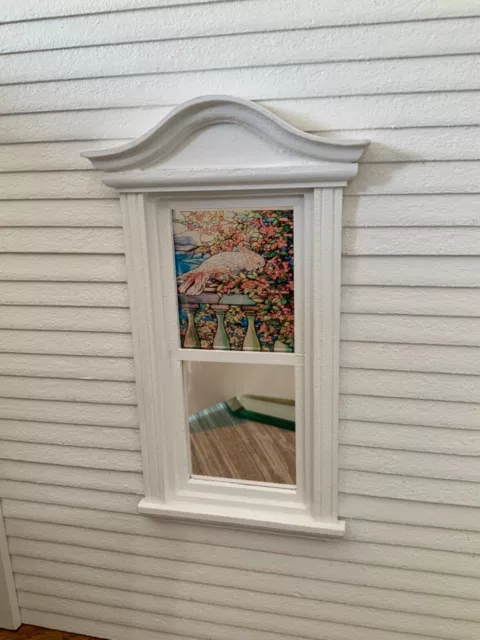 Cockatoo  Dollhouse Miniature Victorian  Stained Glass Window Film