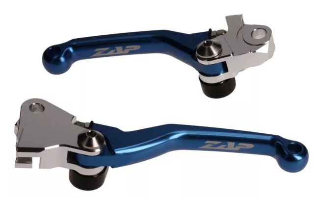 ZAP Kupplungs-Bremshebel Set Flexs passt an Yamaha YZF 250 450 ab09 blau