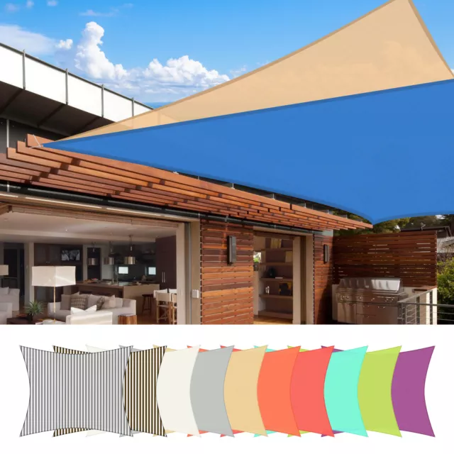 20'X16' Rectangle Sun Shade Sail UV Block Top Canopy Cover Garden Pool Outdoor