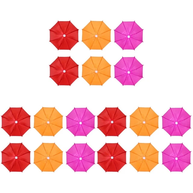 18 pz prop ombrello miniatura giocattolo bambini accessori ombrello bambini