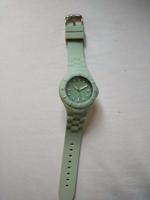 Montre Femme Louis Pion Style Luxe - Boîtier Carré Argenté - Bracelet Noir Similicuir - Occasion