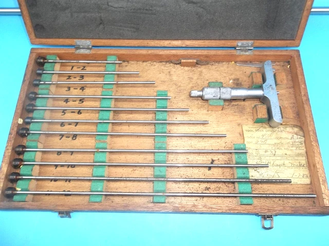 Mitutoyo 129-150 DMC4-12 Inch Depth Micrometer Set. (MS-679)