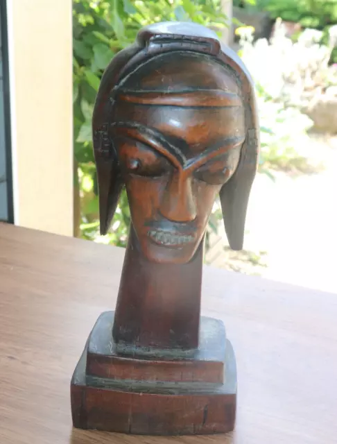 ancienne statuette en bois buste 30 cm - Art Africain