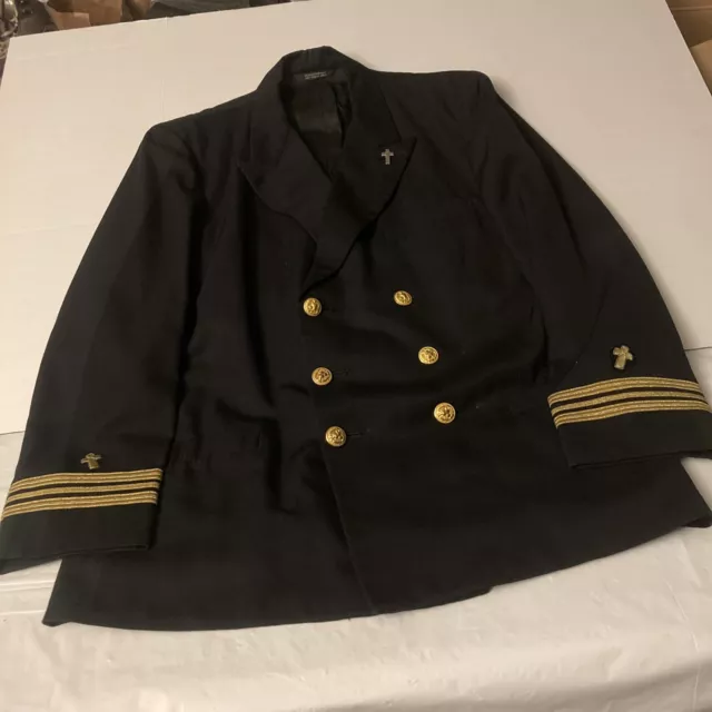 Navy Chaplain Dress Uniform Jacket Coat Mens Wool, Winter Davis Clothing Co.