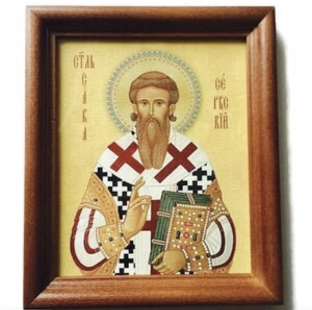 Serbian Orthodox Icon Of Saint Savvas 16 X 13 Antique