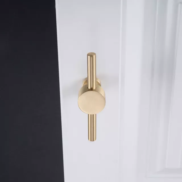 1x Pure Brass Furniture Handle Cabinet Pull Knob Single Hole Interior Door Decor