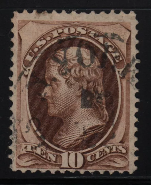 1870 Sc 150 used 10c brown Jefferson