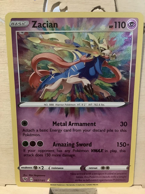 Pokémon Vivid Voltage 082/185 Zacian (Amazing Rare) Card
