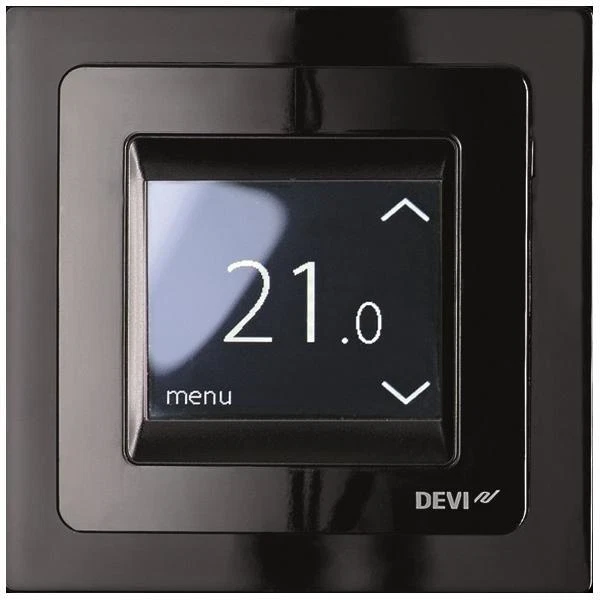 Termostato orologio Devi DEVIreg Touch sw IP21 nero termostato orologio 140F1069