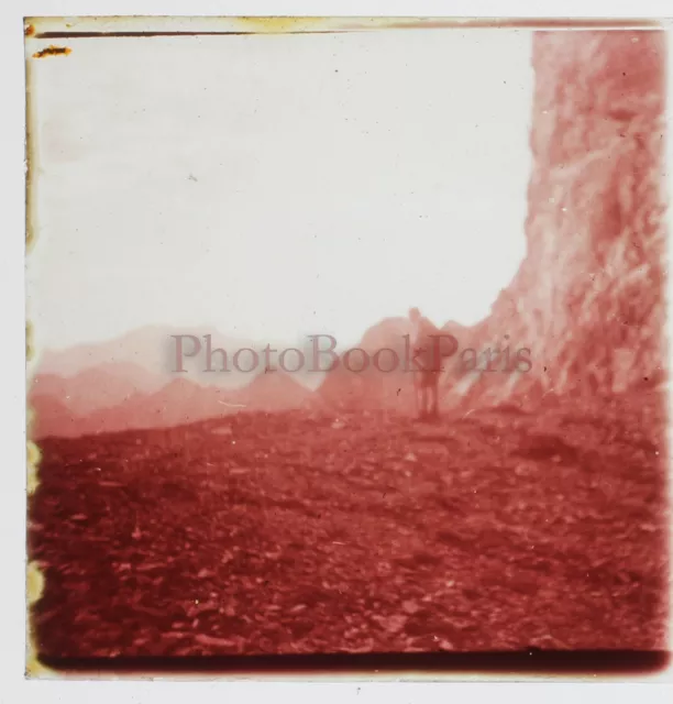 Le Col du Vallier Montagne 1927 France Photo Stereo Glass Plate Vintage