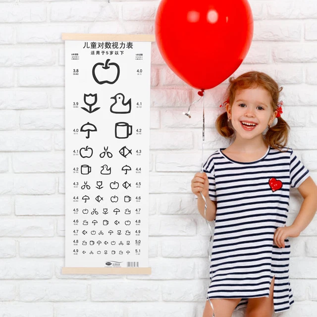 Simple Visual Chart WOODEN FRAME VISUAL Chart Eye Chart Classroom Visual Chart £9.65 ...