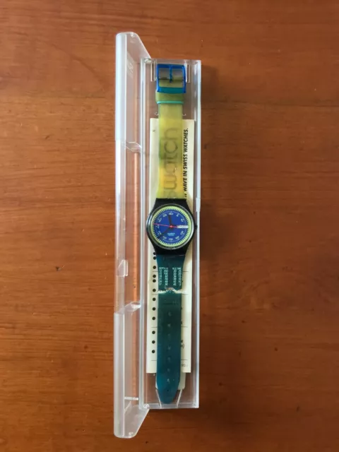 Orologio Swatch Blue Neptun Gb 718 Swiss Design 1990 Gent Da Collezione Privata 2