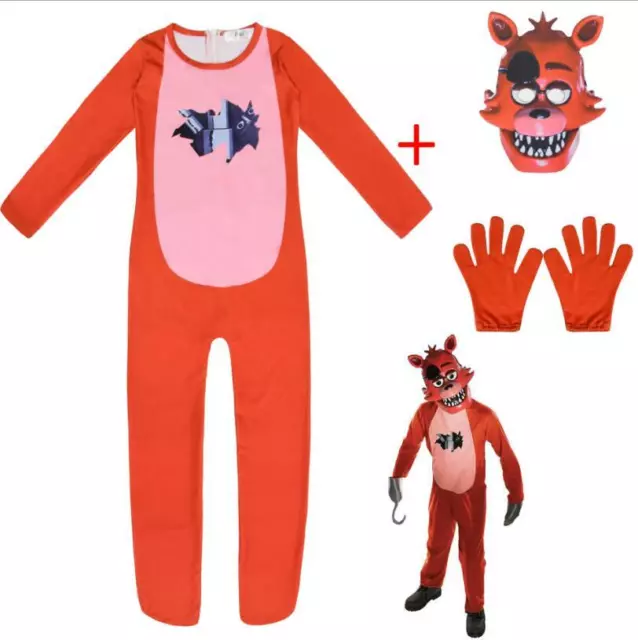 Kids Five nights at freddy's Cosplay Costume Fancy Halloween Party Jumpsuit Set 2