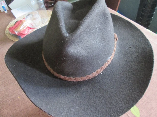 Chapeau De Cowboy En Feutre Noir Canada Annee 50/60
