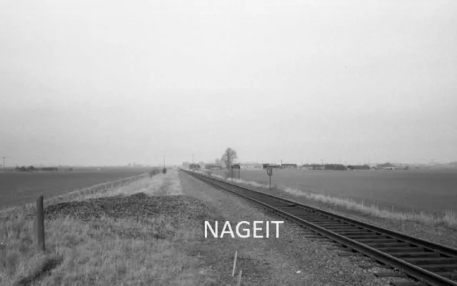 35 mm Eisenbahn negativ WISBECH LINE WHITEMOOR MARCH CAMBRIDGESHIRE 1982 #7646