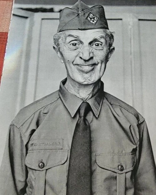 NORMAN ROCKWELL IN a Boy Scout Uniform in 1965 RealLife Photo 17x12