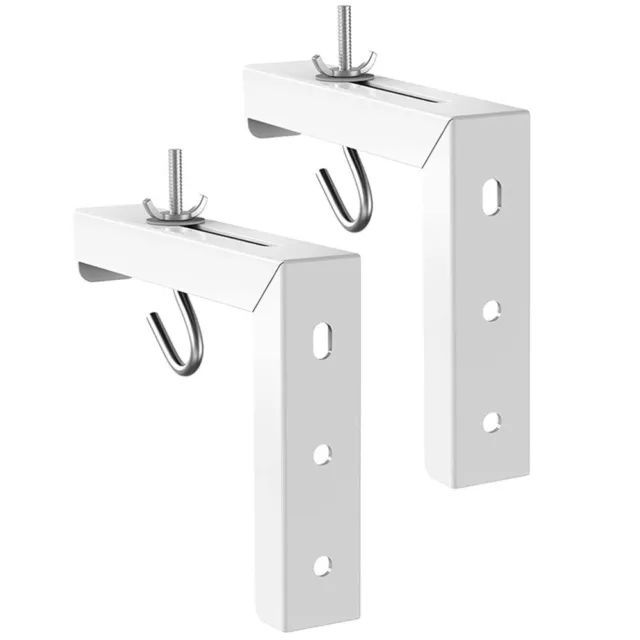Wall Mount Bracket for Projector Screen - L-shaped Multi-function Hooks-OW