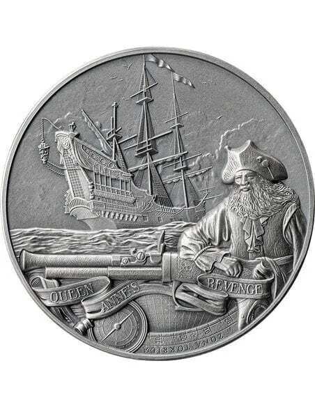 2023 Barbados $5 Queen Anne's Revenge Captains of Fortune 2 oz Silver Coin