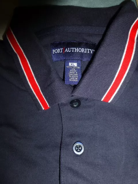 5 NEW PORT Authority cotton polo shirt lot XL navy blue red khaki beige ...