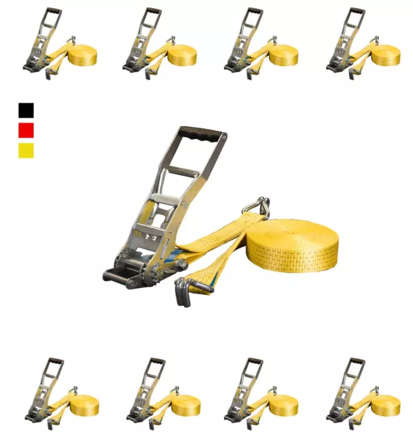 8 x Spanngurt Langhebelratsche 5t 8m Zurrgurt 50mm Ergo Ratsche STF 500 daN (29)