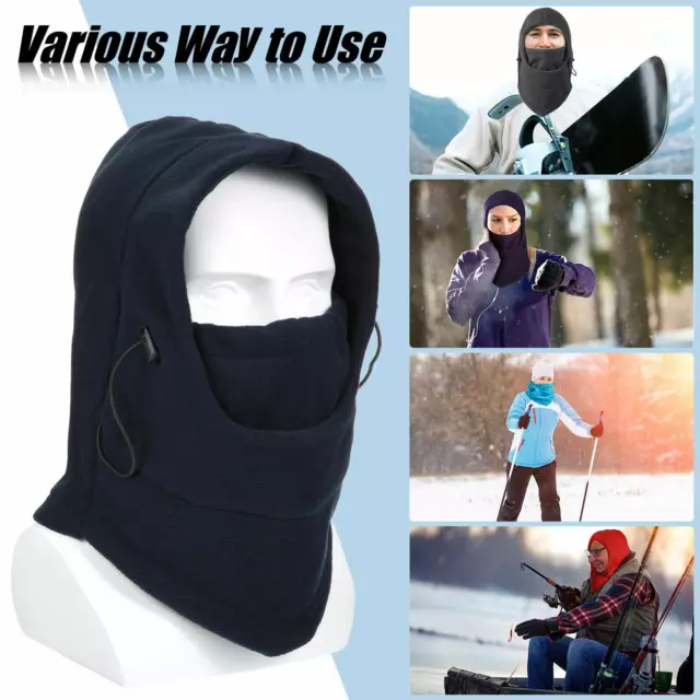 Winter Adjustable Balaclava Fleece Thermal Neck Scarf Ski Warmer Face Mask Caps