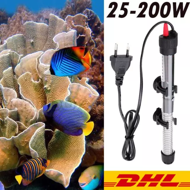 Heizstab 25-200Watt Aquarium Regelheizer Heizstab Heizer Heizung Aquariumheizer