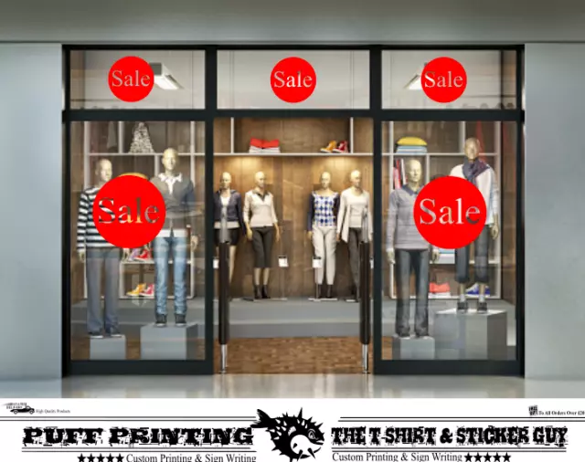 5x SALE Shop Window Vinyl Stickers Retail Store Sign Display Decals now on