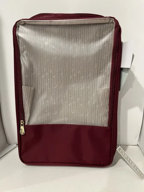 Samantha Brown Luggage EXPANDABLE Packing Cube ULTIMATE Organizer -Burgundy Red
