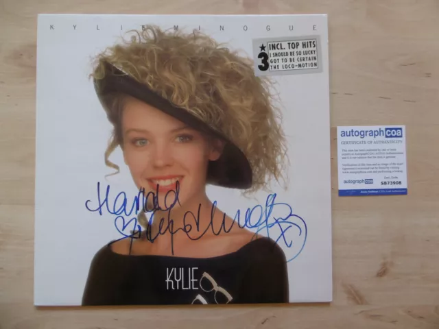 Kylie Minogue Original Autogramm signed LP-Cover "Kylie" Vinyl ACOA