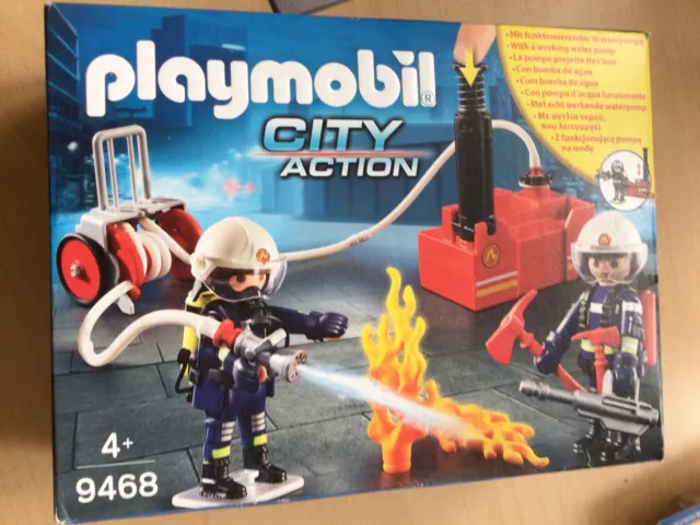 PLAYMOBIL® 9468 - City Action - Feuerwehrmänner mit Löschpumpe Neu Original