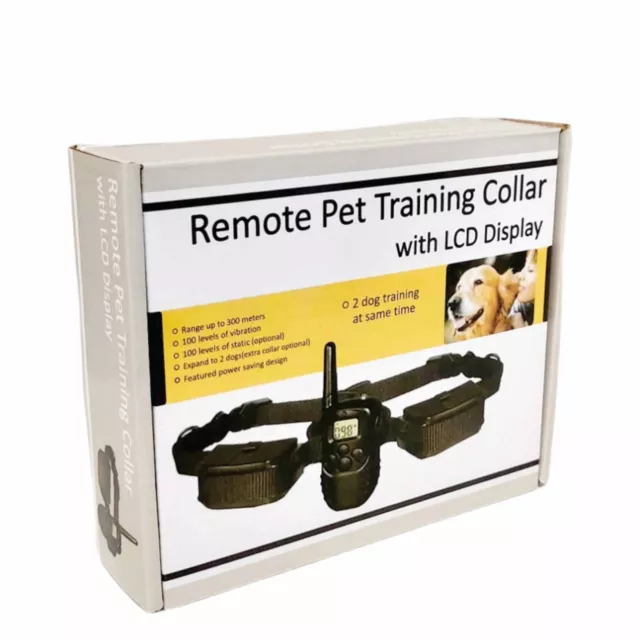 Dog Bark Collar - Vibration Sound 1 or 2 Receivers Remote Training