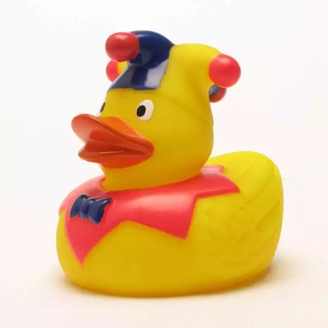 Badeente Hofnarr Quietscheentchen Gummiente Plastikente Quietscheente Ente