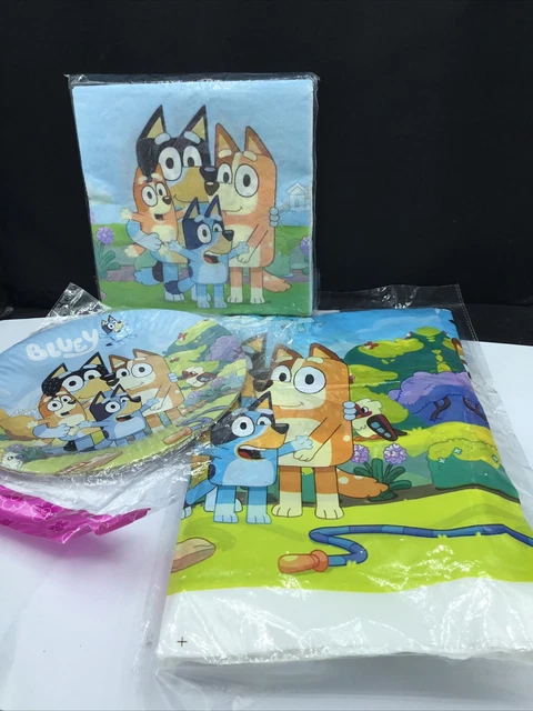 Bingo Bluey Themed Birthday Party supplies Decoration Napkins/Plates/tablecloth