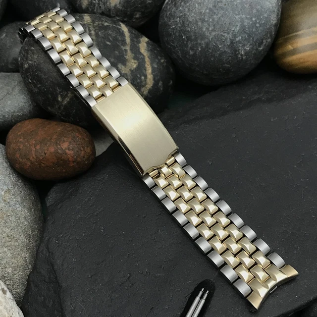 rare 1970 17.25mm JB Champion 14k Gold-Filled&Stainless Steel Vintage Watch Band