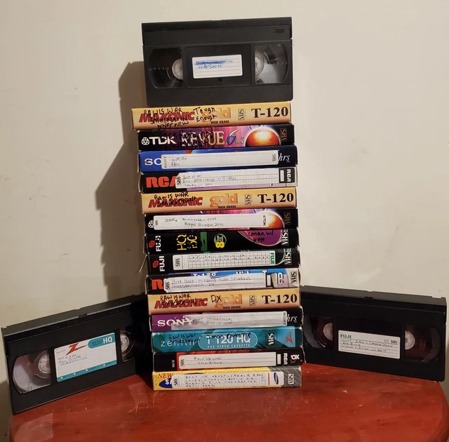 LOT OF 18 Recorded Wrestling VHS Early 2000s WWF WRESTLING with Hip Hop