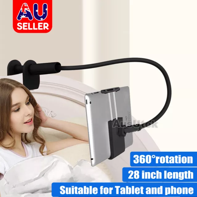 360°Rotating Tablet Stand Holder Lazy Bed Desk Mount For iPad Air iPhone Samsung