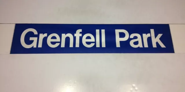 South Wales Bus Destination Blind 33"- (Blue) Grenfell Park Swansea