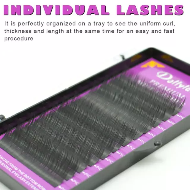 Mixed Size Mink Individual False Eyelashes Fake Lash Semi Permanent Extensions