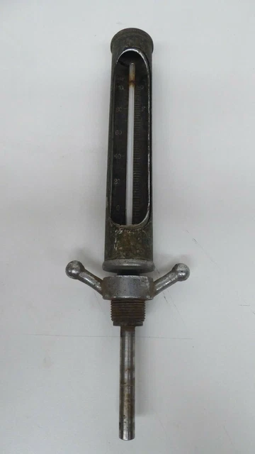 ANTIQUE RADIATOR CAP Motor Thermometer Car Train Steam Engine Chrome ...