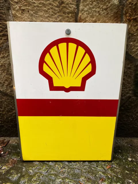 Shell - Teil von der Zapfsäule / Ölkabinett / Reklameschild um 1970