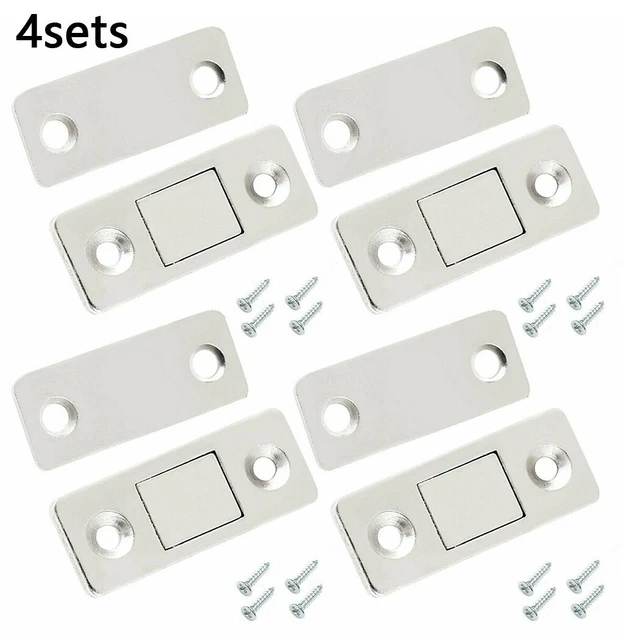 4Pcs Catch Furniture Iron Latch Silver Ultra Thin Cabinet High Quality
