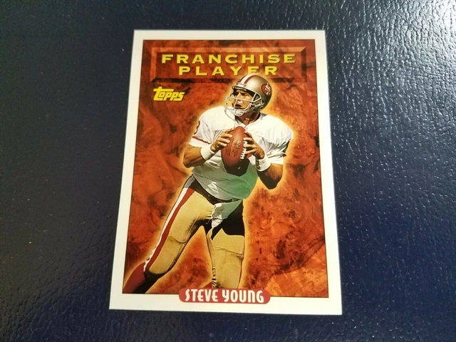 Steve Young SF 49ers Franchise 1993 Topps NFL PRE PRINT BLANK BACK RARE WOW