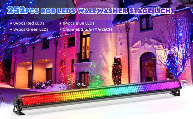 10stk 160W Wall Washer licht RGBW 252 LED DMX Bar Lichtleiste Bühnenlicht Show 2