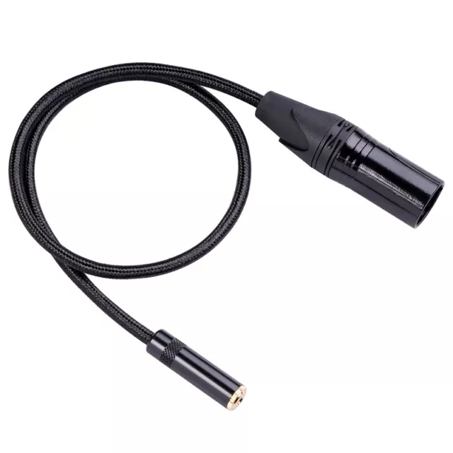 XLR 3-Pin Male to 3.5mm Stereo Plug Shielded Microphone Mic Cable XLR Cord