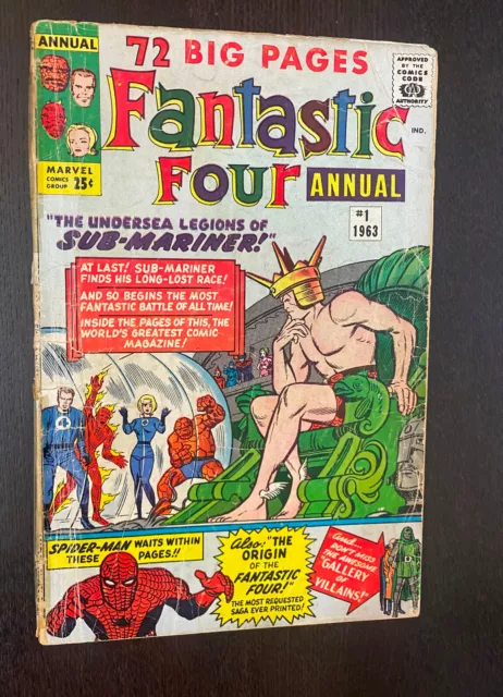 FANTASTIC FOUR ANNUAL #1 (Marvel Comics 1963) -- Silver Age -- GD-