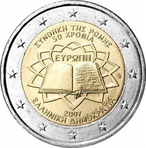 Grecia - Moneda 2 Euros 2007 - Tratado De Roma  S/C Unc - Leer